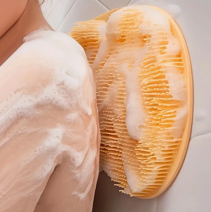 Silicone Bath Massage Pad - Shower Foot Scrubber & Back Exfoliator